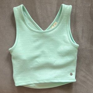 ROXY “good keepsake crop top” in teal XS